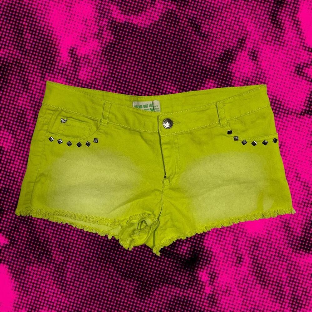 Y2k lime green studded cutoff